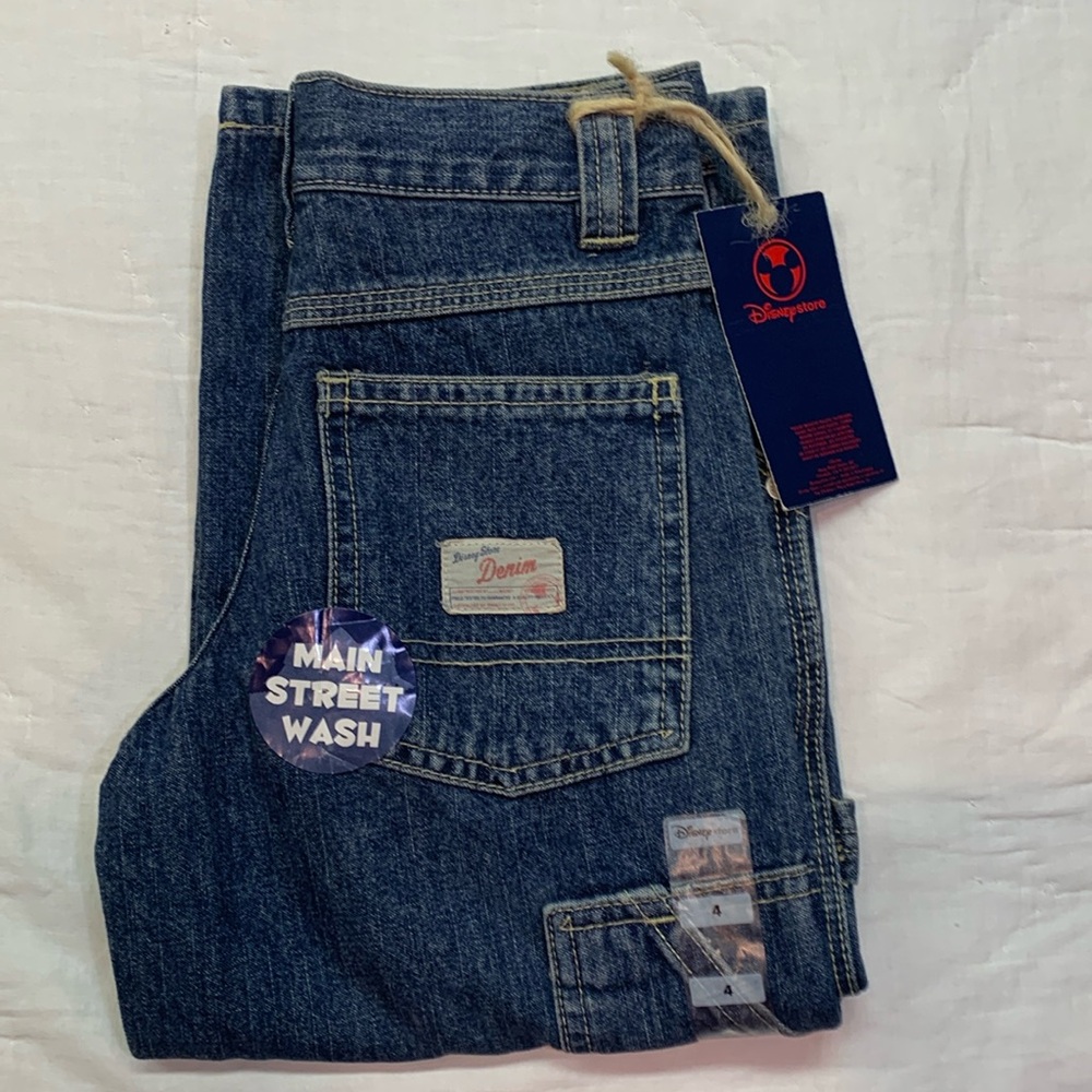 Disney Store Kids Retro Carpenter Relaxed Fit Jeans NWT Size 4 Main Street Wash